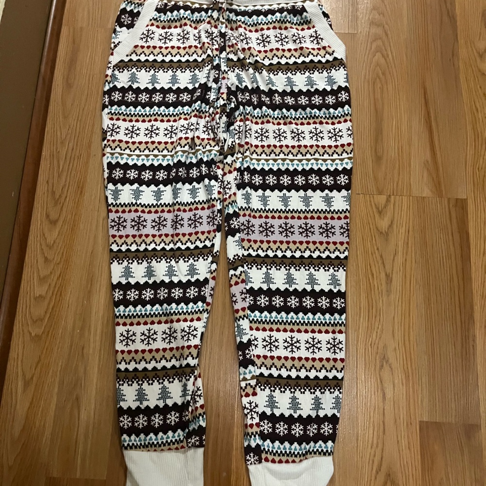 Festive Snowflake Patterned Pajamas